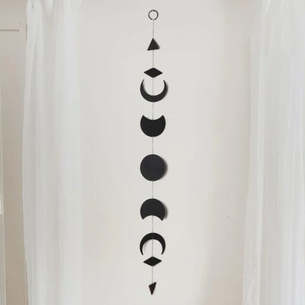 NEW! Moon Phase Decor Hanging Wall Piece Celestial Cute Boho